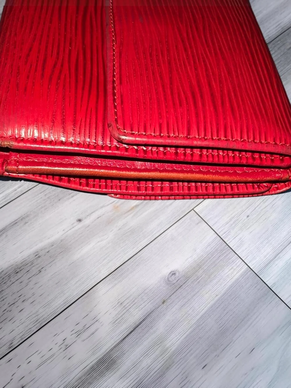 Louis Vuitton Red Epi Leather Compact Wallet